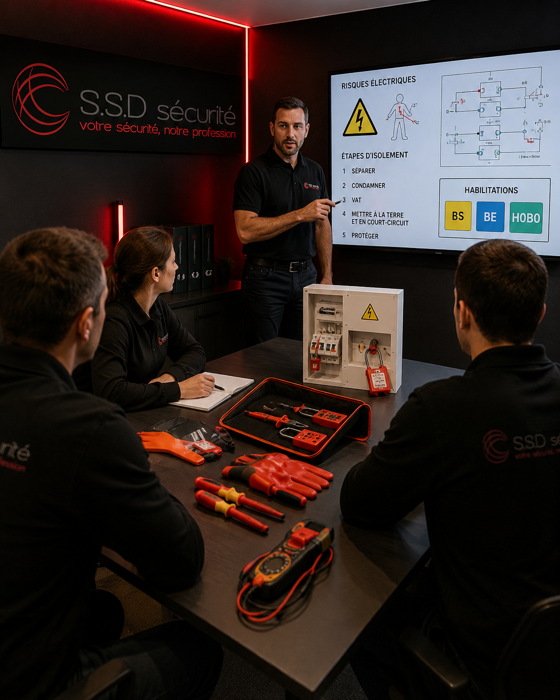 Engagements formation habilitation électrique SSD Sécurité